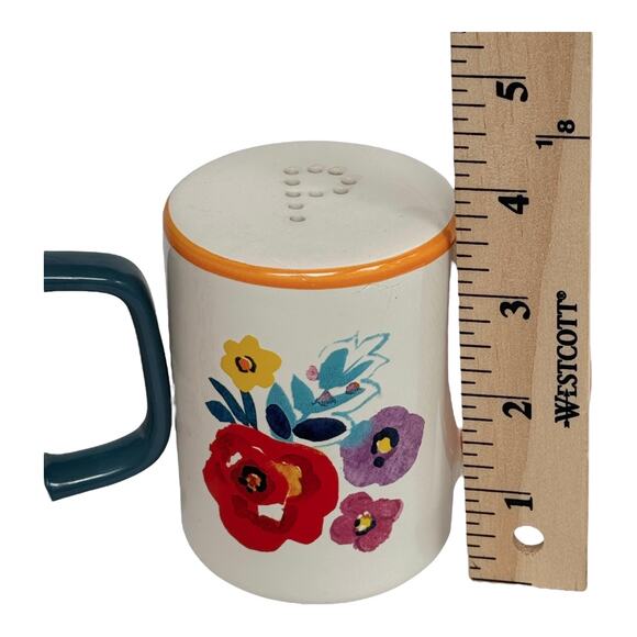 VTG Pioneer Women SALT & PEPPER SHAKERS Large 3.75" Flea Market Floral Pattern - Picture 5 of 8